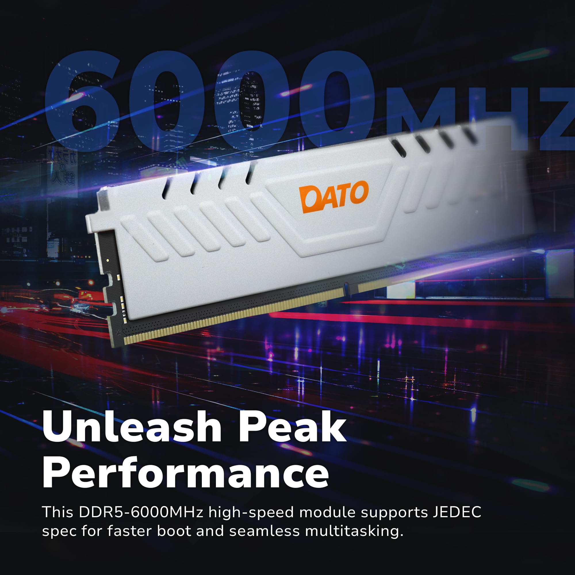 DATO DDR5 RAM 32GB (16GBx2) 6000MHz with Heatsink dimm PC6000 CL38